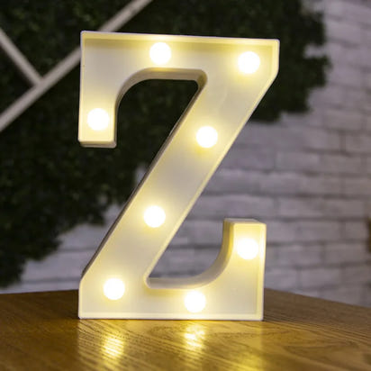 Alphabet Letter LED Lights Luminous Number Lamp Battery Warm Night Light for home Wedding Birthday Christmas party Decoration