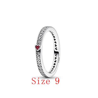 White Series Clear Stone Heart Clip Charm Fit Original 925 Sterling Silver Plated Bracelet Beads DIY Women Jewelry Gift Making