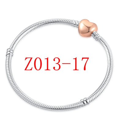 White Series Clear Stone Heart Clip Charm Fit Original 925 Sterling Silver Plated Bracelet Beads DIY Women Jewelry Gift Making