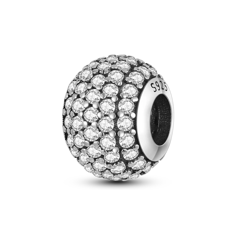 Original Breloque Charms Silver 925 Sparkling CZ Zircon Charm Beads fit plata de ley Original Bracelet DIY