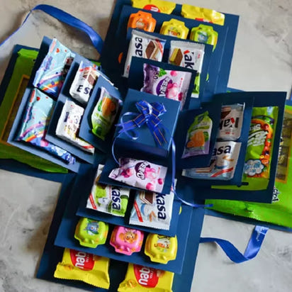 Create a Unique Surprise Explosion Box for Valentine's Day DIY Gifts with Memories of Wedding and Birthday Anniversaries