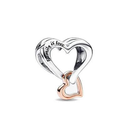 White Series Clear Stone Heart Clip Charm Fit Original 925 Sterling Silver Plated Bracelet Beads DIY Women Jewelry Gift Making