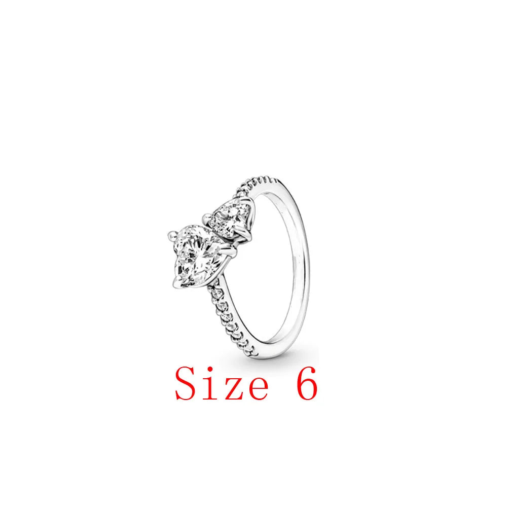 White Series Clear Stone Heart Clip Charm Fit Original 925 Sterling Silver Plated Bracelet Beads DIY Women Jewelry Gift Making