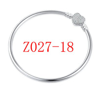 White Series Clear Stone Heart Clip Charm Fit Original 925 Sterling Silver Plated Bracelet Beads DIY Women Jewelry Gift Making
