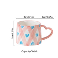 300ml Cute Ceramic Mug Creative Hand Made Coffee Cup Couples Cup Breakfast Milk Tea Mug Mother's Day Gift Wedding Gift