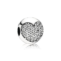 New Classic Shiny Love Stars Clip Beads Pendant Fit Original Pandora Bracelet DIY Jewelry Clasp Charm 925 Sterling Silver plated