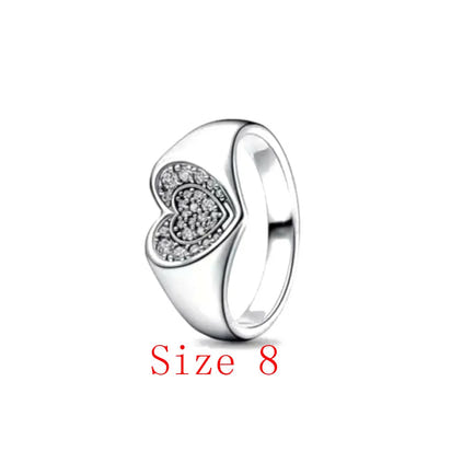 White Series Clear Stone Heart Clip Charm Fit Original 925 Sterling Silver Plated Bracelet Beads DIY Women Jewelry Gift Making