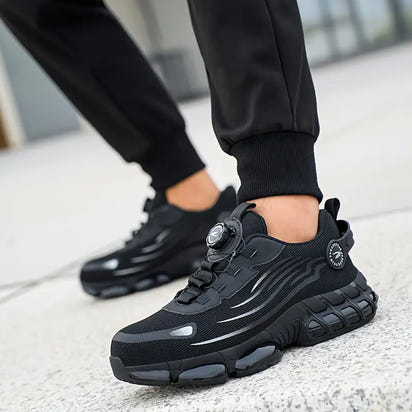 Men's Safety Work Boots with Steel Toe and Air Cushion Sole