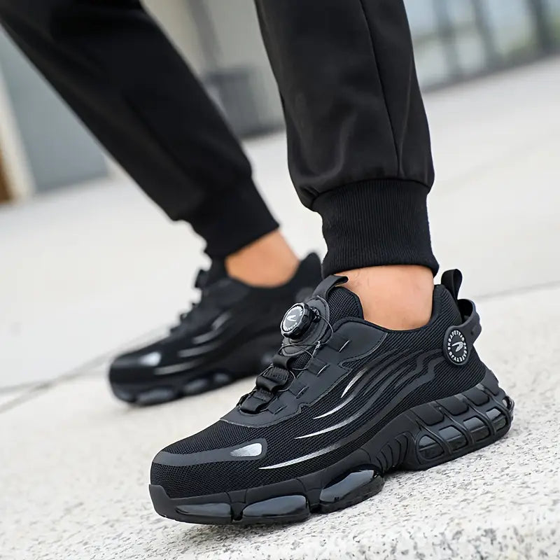 Men's Safety Work Boots with Steel Toe and Air Cushion Sole